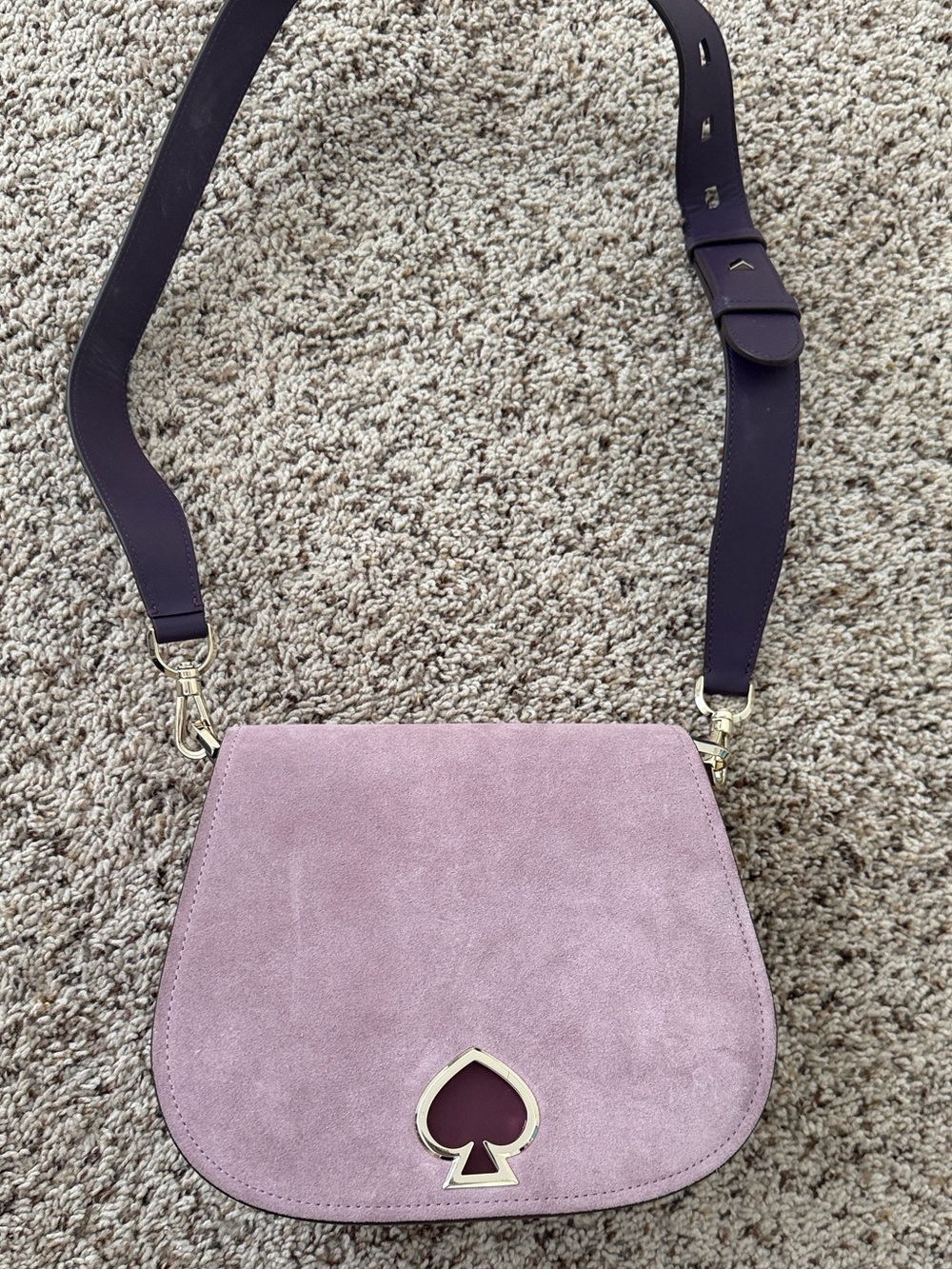 kate spade Plum and Dusty Rose Two-Tone Crossbody Bag
